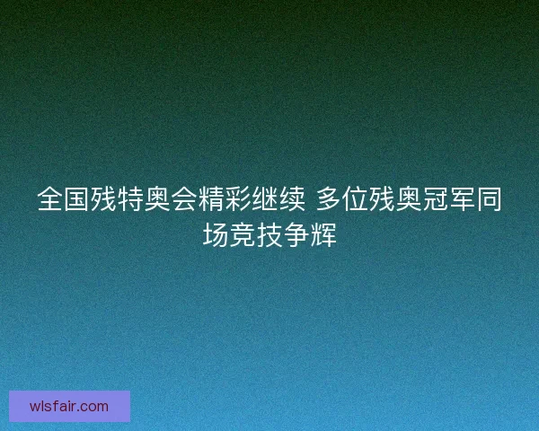 全国残特奥会精彩继续 多位残奥冠军同场竞技争辉