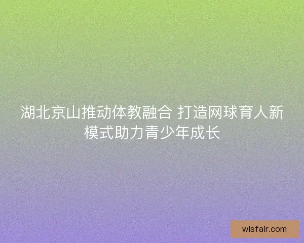 湖北京山推动体教融合 打造网球育人新模式助力青少年成长